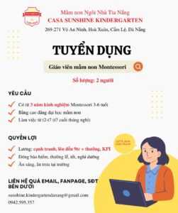 Tuyển dụng giáo viên mầm non
